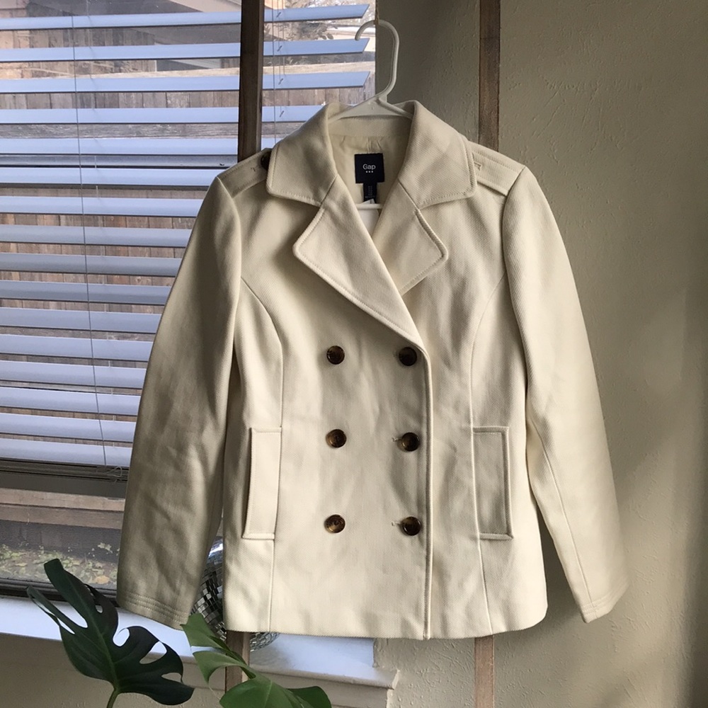 GAP cream womens pea coat